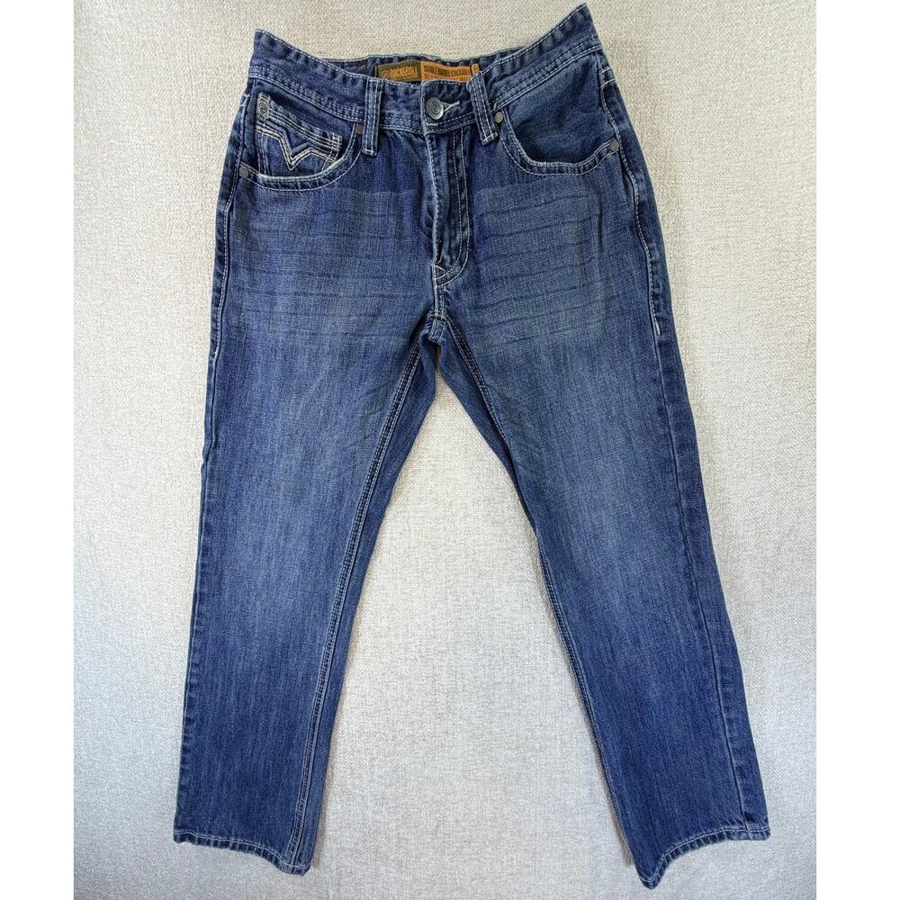 Rock&Roll Denim Men's Blue 29x32 Double Barrel Stackable Relaxed Boot Jeans Fit